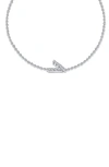 Lafonn Simulated Diamond Pavé Initial Bracelet In Silver/ White V