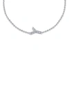 Lafonn Simulated Diamond Pavé Initial Bracelet In Silver/ White Y