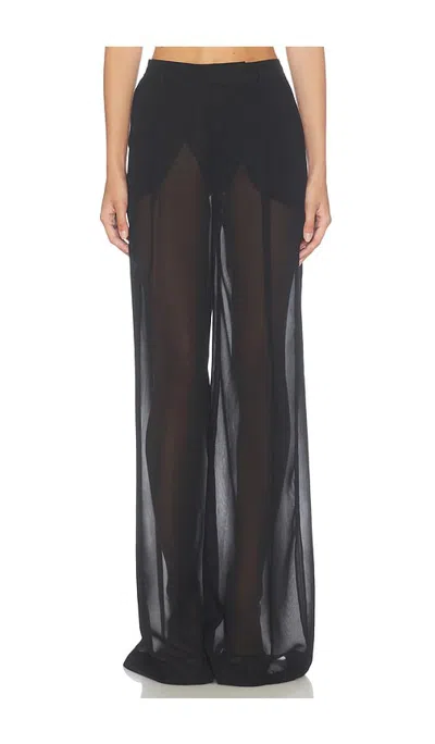 L'agence Allanah Mid Rise Trouser In Black