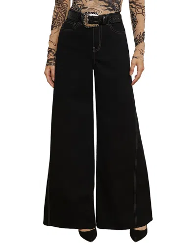 L'agence Beau High-rise T-seam Wide Leg Jean In Black