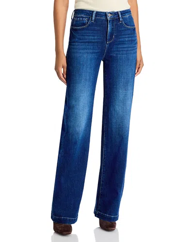 L'agence Clayton High Rise Wide Leg Jeans In Chapman In Blue