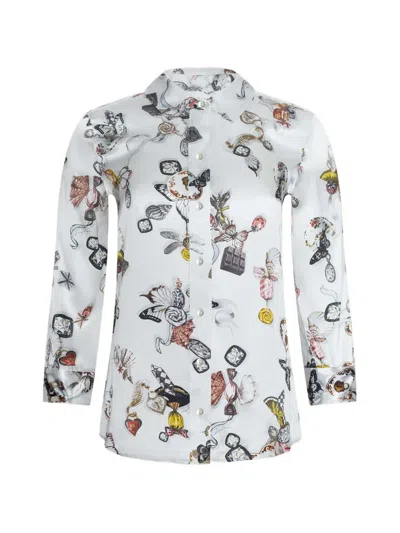 L'agence Danie Graphic-print Blouse In White