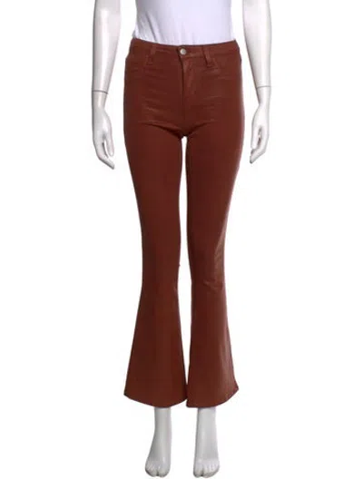 Pre-owned L'agence Flared Pants In Brown