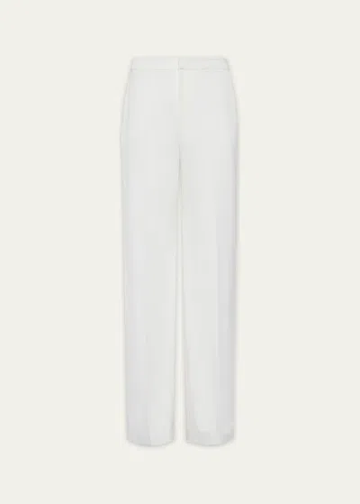 L'agence Livvy Straight-leg Trousers In White