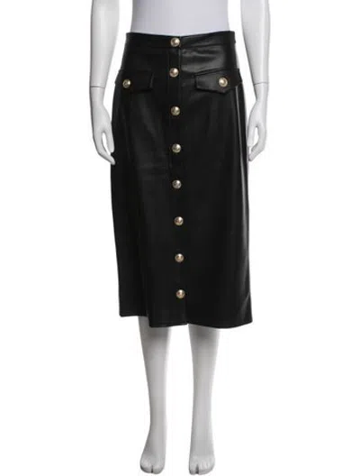 Pre-owned L'agence Midi Length Skirt In Black