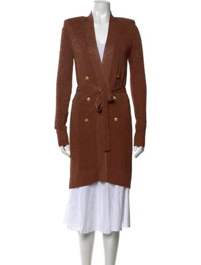 Pre-owned L'agence Open Front Sweater In Brown
