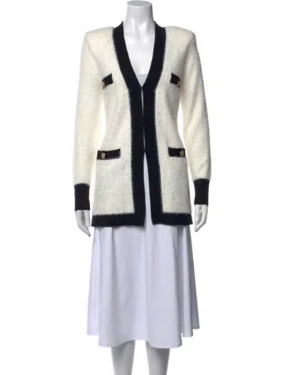 Pre-owned L'agence Open Front Sweater In White