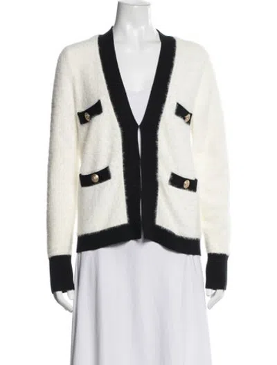 Pre-owned L'agence Open Front Sweater In White