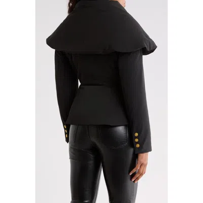 L'agence Pippa High Collar Blazer In Black
