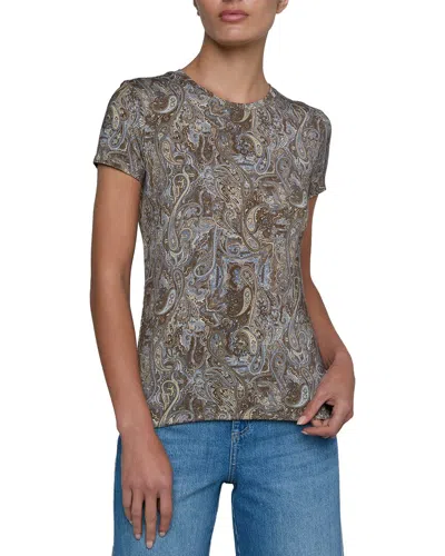 L'agence Ressi Crew Ditsy Paisley Top In Brown