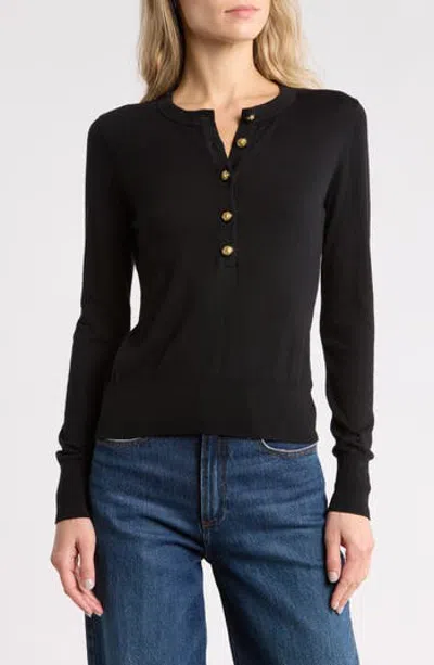 L'agence Ronda Henley Sweater In Gold