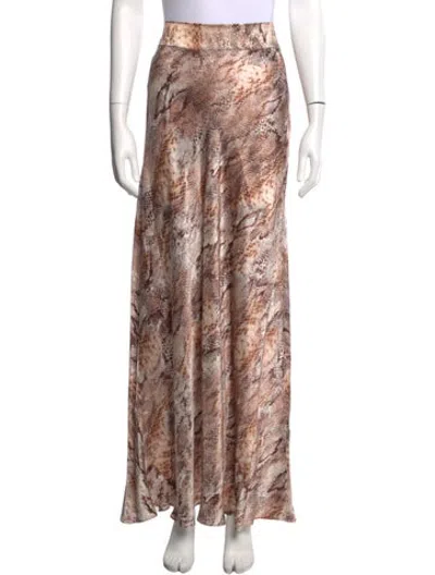 Pre-owned L'agence Silk Long Skirt W/ Tags In Multicolor