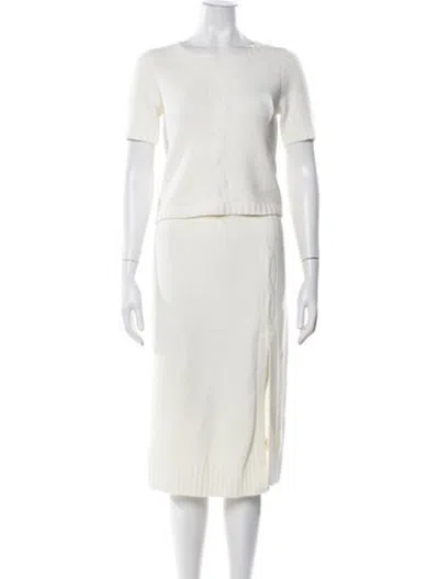 Pre-owned L'agence Skirt Set In White
