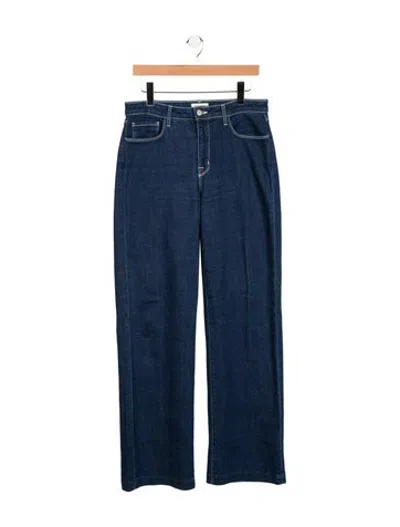 Pre-owned L'agence Straight Leg Pants In Blue