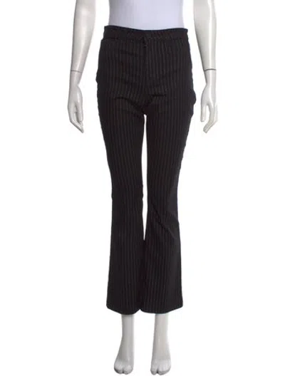 Pre-owned L'agence Striped Flared Pants In Black