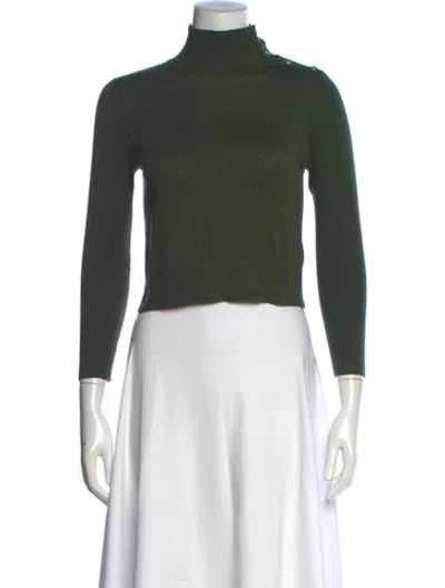Pre-owned L'agence Turtleneck Sweater In Green