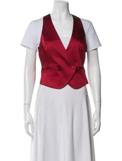 Pre-owned L'agence Vest W/ Tags In Red