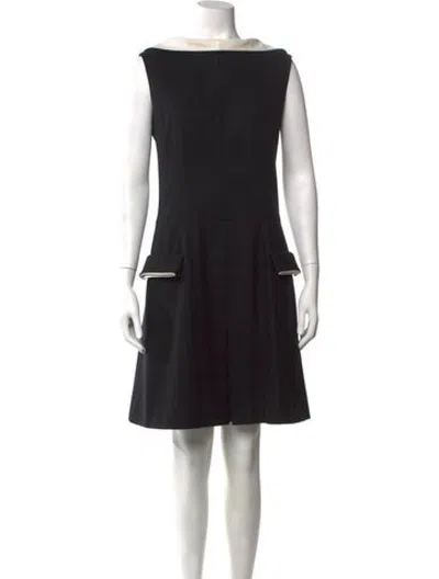 Pre-owned Lagerfeld Vintage Knee-length Dress In Black/white