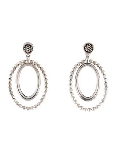 Pre-owned Lagos Double Oval Hoop Earrings In Multicolor