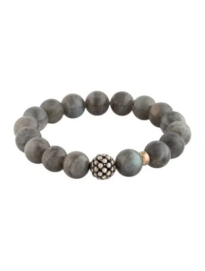 Pre-owned Lagos Labradorite Bead Bracelet, 6.25" In Multicolor