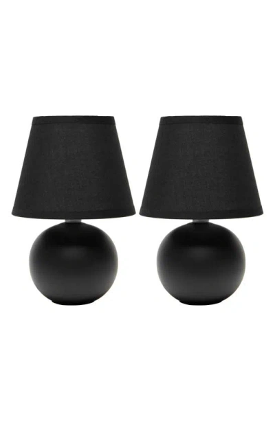 Lalia Home 2-pack Orb Table Lamps In Black