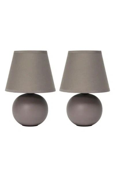 Lalia Home 2-pack Orb Table Lamps In Gray
