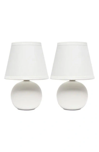 Lalia Home 2-pack Orb Table Lamps In White