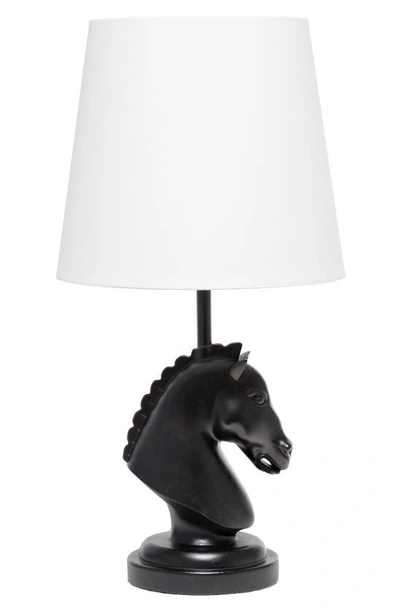 Lalia Home Black Chess Horse Table Lamp