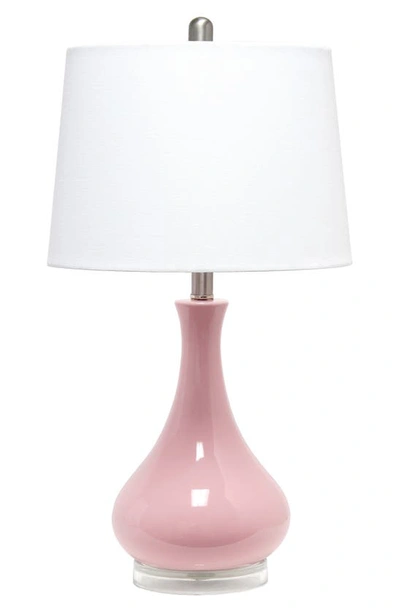 Lalia Home Droplet Ceramic Table Lamp In Pink