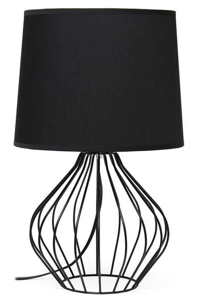Lalia Home Geometric Table Lamp In Black/ Black Shade