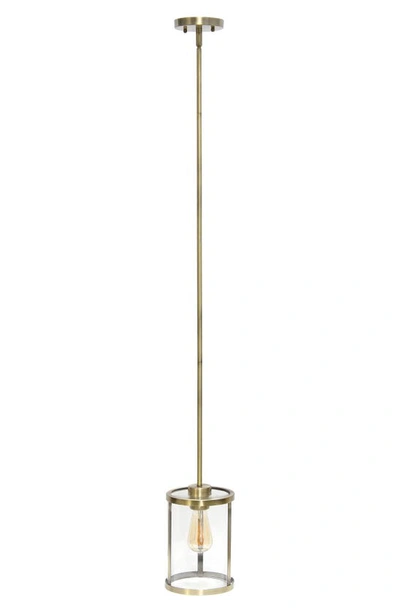 Lalia Home Glass Shade Pivoting Flush Mount Pendant Lamp In Gold