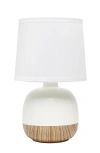 Lalia Home Midcent Table Lamp In Light Wood/ Off White