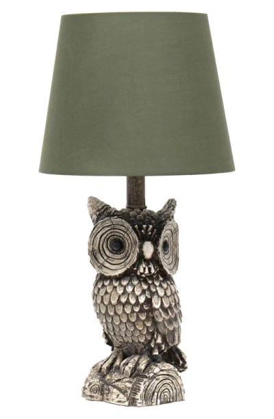 Lalia Home Owl Table Lamp In Green
