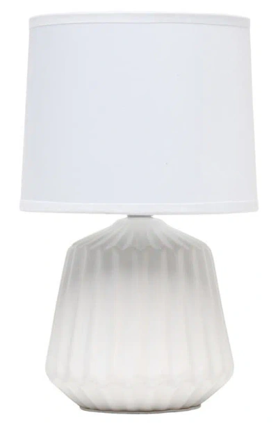 Lalia Home Petite Pleated Table Lamp In White