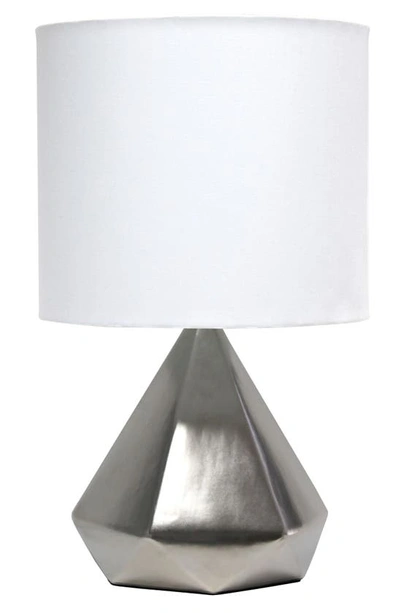 Lalia Home Pyramid Table Lamp In Silver