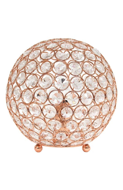 Lalia Home Round Crystal Table Lamp In Gold
