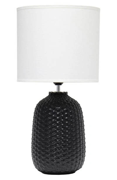 Lalia Home Textured Table Lamp In Black