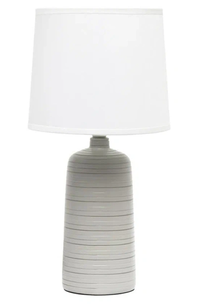 Lalia Home Textured Table Lamp In Gray