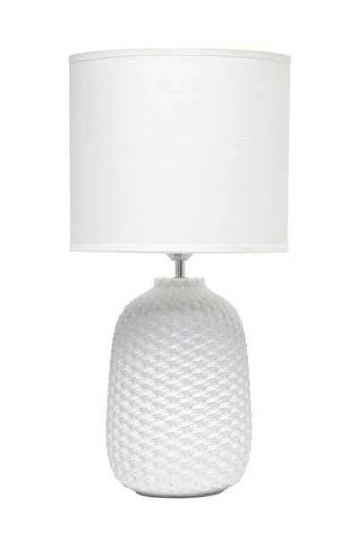 Lalia Home Textured Table Lamp In Off White