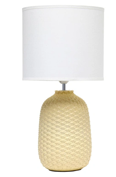 Lalia Home Textured Table Lamp In Yellow
