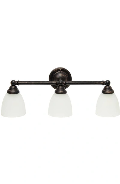 Lalia Home Three Light Alabaster Glass Shade Vanity Light In Brown