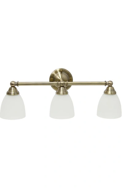Lalia Home Three Light Alabaster Glass Shade Vanity Light In Gold