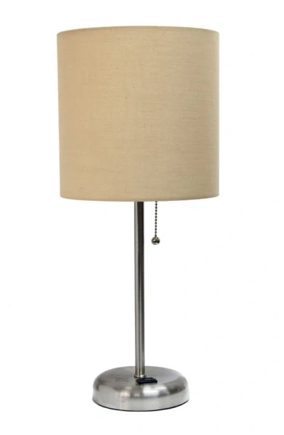 Lalia Home Usb Table Lamp In Neutral