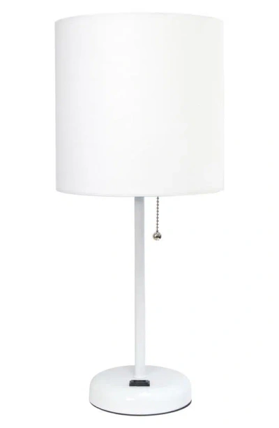 Lalia Home Usb Table Lamp In White