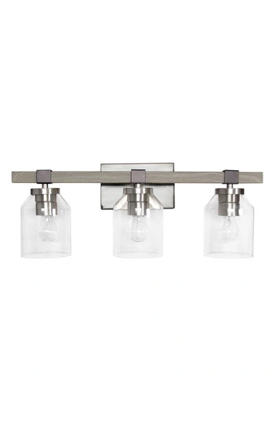 Lalia Home Vanity Light Fixture In Brushed Nickel/ Gray