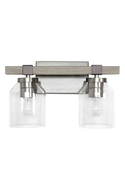 Lalia Home Vanity Light Fixture In Brushed Nickel/ Gray