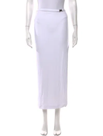 Pre-owned Lama Jouni Long Skirt In White