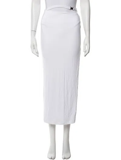 Pre-owned Lama Jouni Long Skirt In White