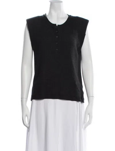 Pre-owned Lamade Crew Neck Sleeveless Top W/ Tags In Black