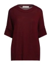 Lamberto Losani Woman Sweater Burgundy Size Onesize Silk, Cashmere In Red